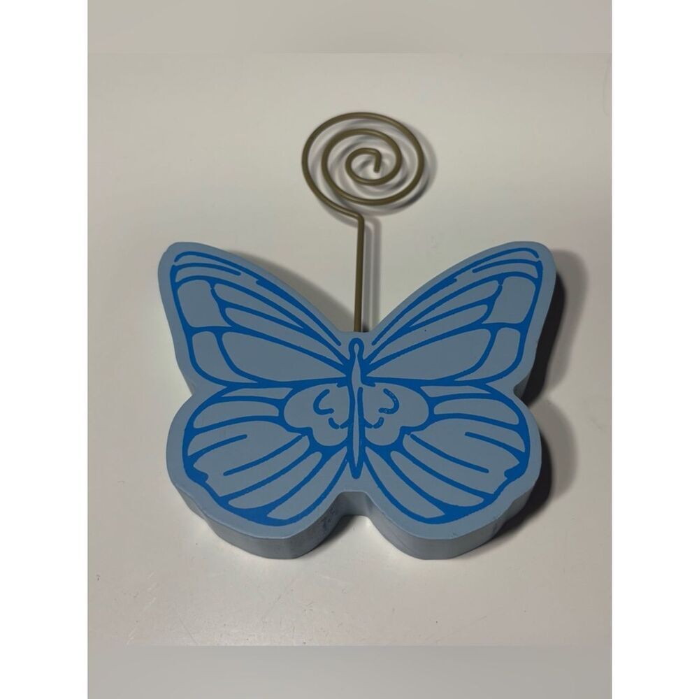 Blue Butterfly Photo & Note Clip Accent